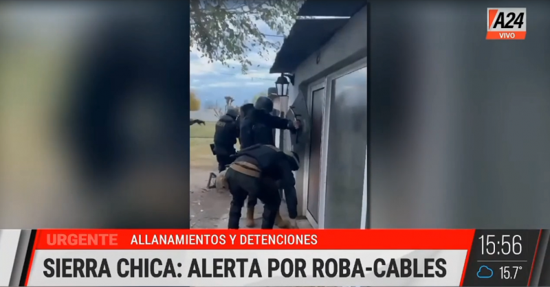 Robo de cables en Sierra Chica: un penitenciario involucrado